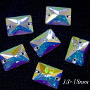 A5ランク　【長方形　Rectangle 13×18mm 6粒 CrystalAB 】ガラスビジュー　ガラスストーン　高輝度ビジュー　ソーオン　ソーオンビジュー　クリスタルオーロラ　衣装パーツ　縫い付けビジュー　ソーオンストーン ガラスビジューの中ではとても輝度の高いランクです☆ 使いやすいcrystalABカラー ノーブランドガラスビジューの中では、とても輝度の高いA5ランクガラスビジューです。ソーオンタイプになりますのでスワロフスキーの代用品などとして衣装制作などにお役立てください。●crystalAB(クリスタルオーロラ)●長方形　Rectangle●ソーオン●13×18ミリ●6粒通信環境により写真の見え方に違いがある場合がございますがご了承ください。☆サイズ間違いのないようにご確認の上ご購入下さい。﻿﻿.輝度のランク.スワロフスキー↓A5ランクガラスビジュー↓A3ランクビジュー※色がついている石はA5ランクが存在せずA3ランクまでしかない石も多いです。↓Aランクビジュー↓アクリル（樹脂）ビジューとなっております。輝度がランクによりかなり違いますので光の反射の仕方でA3とA5で同じクリスタルオーロラカラーでも違う色味、光り方になります。ご参考にされてください。 輝度の高いAAAAAランク 使いやすいソーオンタイプ 多彩なカラーバリエーション スワロフスキーの代用品をお探しの方☆ 手作りで衣装制作をしている方★ AAAよりも輝度の高いものをお探しの方☆ こんにちは。店長の横尾です。スワロフスキーよりもコスパ良く、輝度があり代用品にできるような商品を販売しています。輝く作品のお手伝いになれば嬉しいです。 2〜4営業日内に発送します。 1