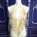 【BO-1003 yellow】 装飾パーツ モチーフ 刺繍モチーフ 衣装モチーフ 衣装パーツ レースモチーフ 花モチーフ チュールモチーフ レオタード 社交...