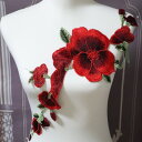 【500-4】 装飾パーツ モチーフ 刺繍モチーフ 衣装パーツ レースモチーフ 花モチーフ レオタード 社交ダンス ドレスなど衣装制作に☆手芸 服飾 衣装作...