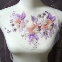 【500-17】ストーン付き 装飾パーツ モチーフ 刺繍モチーフ 衣装モチーフ 衣装パーツ レースモチーフ 花モチーフ チュールモチーフ レオタード 社交ダ...
