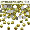 【ss30 サンシャインゴールド sunshinegold 250粒 】ガラスビジュー ガラスストーン ラインストーン レオタード製作