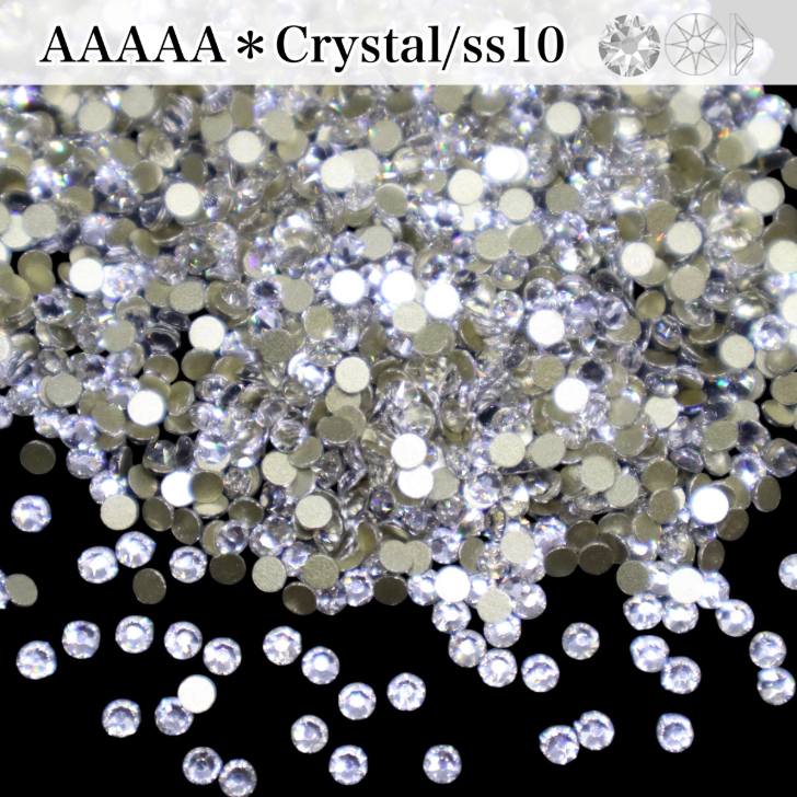 樂天商城 - A5ランク高輝度ラインストーン 【SS10/1440粒・Crystal】 ガラスビジュー　ガラスストーン　高輝度ビジュー　ラインストーン　クリスタルオーロラ　2088quality　16カット