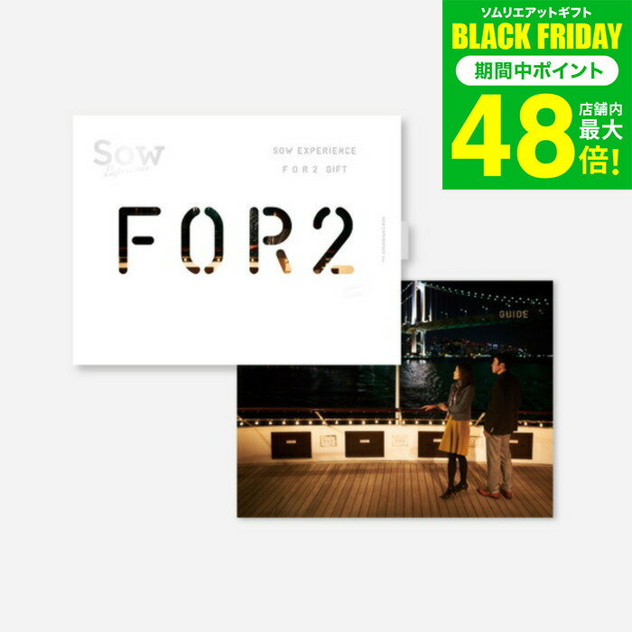 お歳暮 冬ギフト 体験型カタログギフト FOR2ギフト（BROWN） / SOW EXPERIENCE ソウ エクスペリエンス FOR2シリーズ ギフトカタログ 体験 旅行券 旅行 結婚祝い 新婚 夫婦 両親 結婚記念日 誕生日 贈り物 おしゃれ 送別 還暦 内祝い お返し お祝い gws 送料無料 ギフト