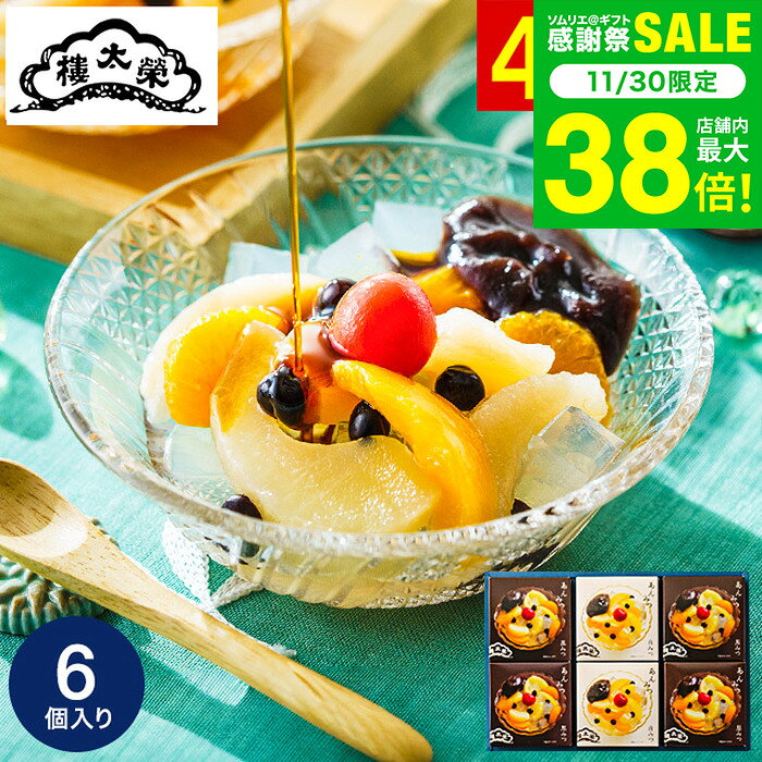 ”老舗の贅沢あんみつ” 和菓子 榮太樓總本鋪 あんみつ 6個