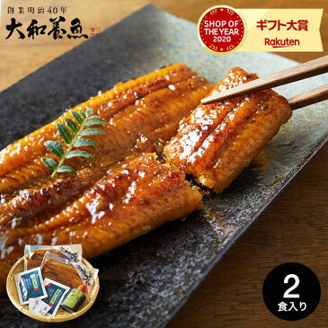 浜名湖 うなぎ 蒲焼 2食分（送料無料）【メーカー直送商品】【のし・代引き・メッセージカード・包装紙、利用不可】（ ウナギ 蒲焼き かばやき ギフト セット 詰め合わせ 大和養魚）