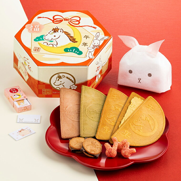 お歳暮 冬ギフト お菓子 ゴーフレット 鎌倉五郎 午年福BOX 鎌倉半...(4)