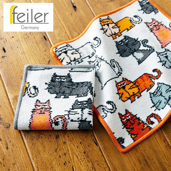 FEILER/フェイラー ハンカチ　キャット【ギフト箱入り】 写真入り メッセージカードのサムネイル