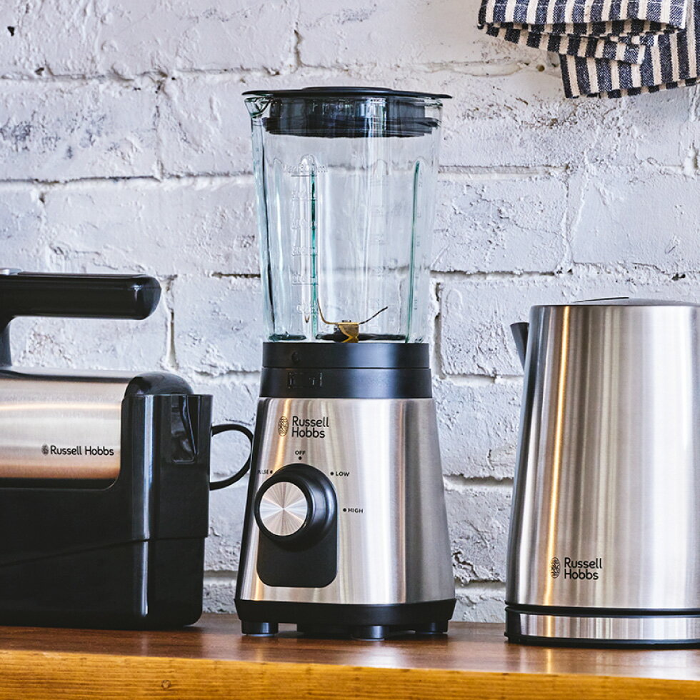 【あす楽14時まで対応 】【特典付き】ラッセルホブス Russell Hobbs ベーシックブレンダー 2300JP 送料無料 / 600ml 電動 ミキサー ジューサー ブレンダー スムージー 氷も砕ける 氷OK ガラス 洗いやすい コンパクト スリム 3