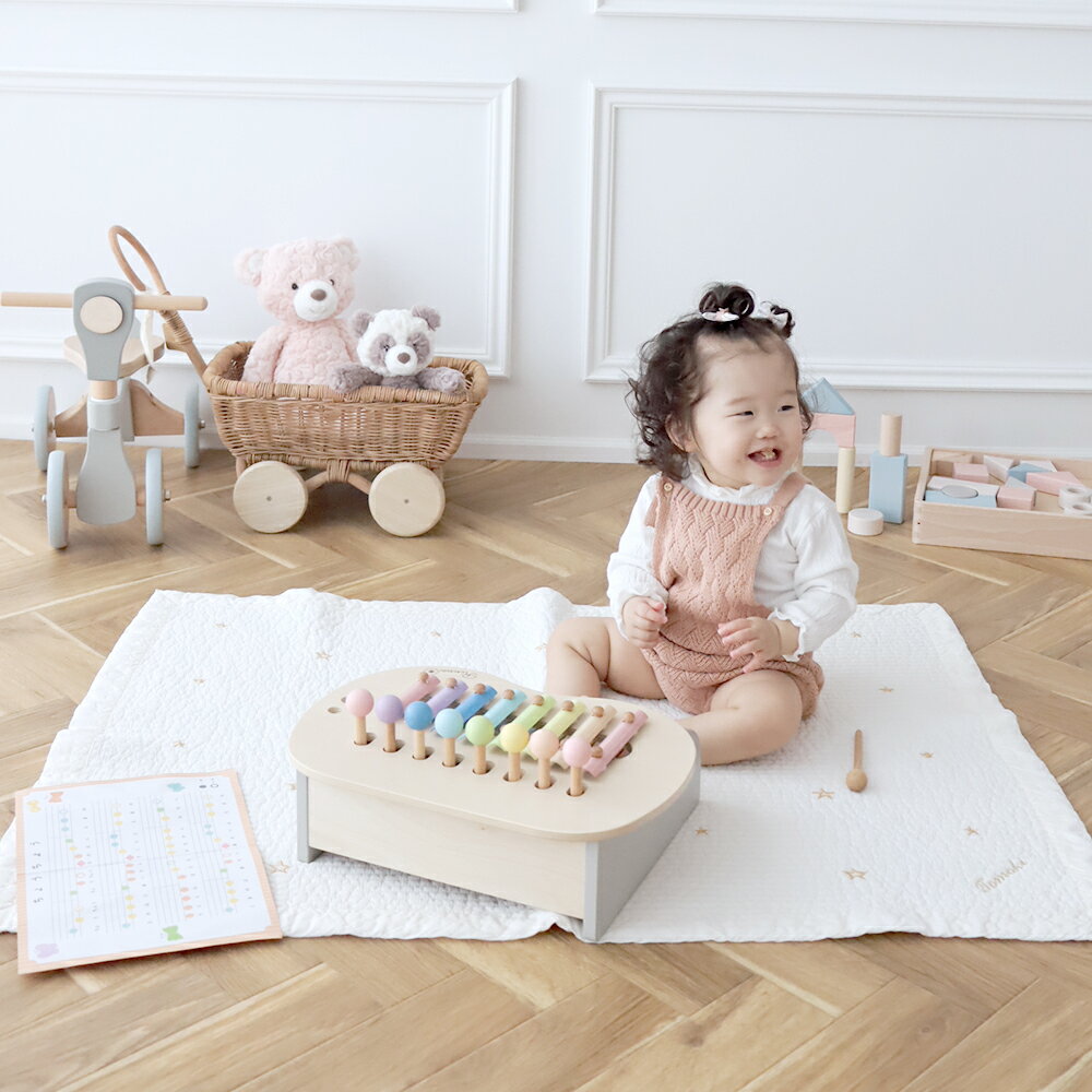 【1歳誕生日　おもちゃ】お名前入り Sweet Melody Maker -スウィートメロディーメーカー-★楽天1位獲得★ 1歳誕生日プレゼント 2歳 3歳 楽器 エドインター ピアノ 鉄琴 木琴 シロフォン 知育玩具 木製 プレゼント 音のなるおもちゃ 2