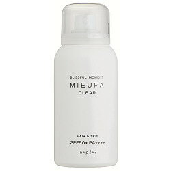 ナプラ　ミーファフレグランスUVスプレー クリア　80g　 HAIR　＆　SKIN　　SPF50+　PA++++　髪にもお肌にも