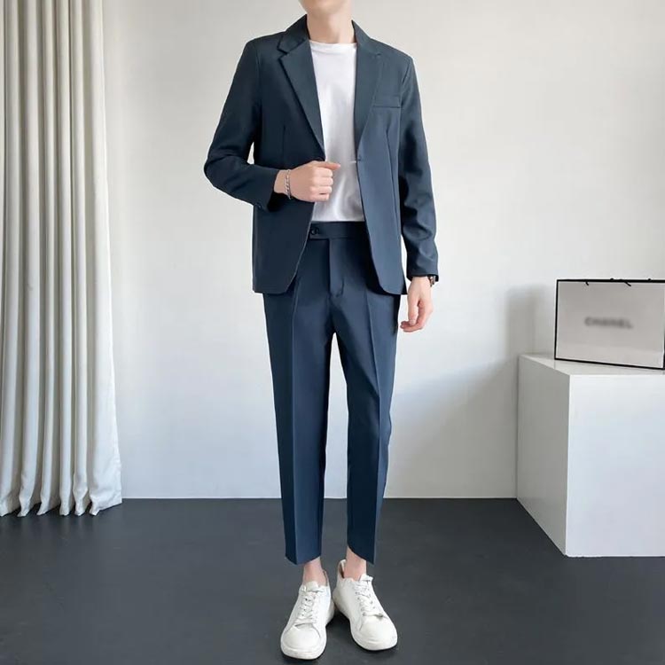 メンズ 白Tシャツ スーツ 入学式 ジャケット 無地 スーツセットアップ 3点セット カジュアルスーツ 韓国 就職 フォーマルスーツ 洗える スラックス 紳士服 通学 通勤 ビジネススーツ 卒業式 スーツ 結婚式 カジュアル ビジネス フォーマル 春 秋 送料無料