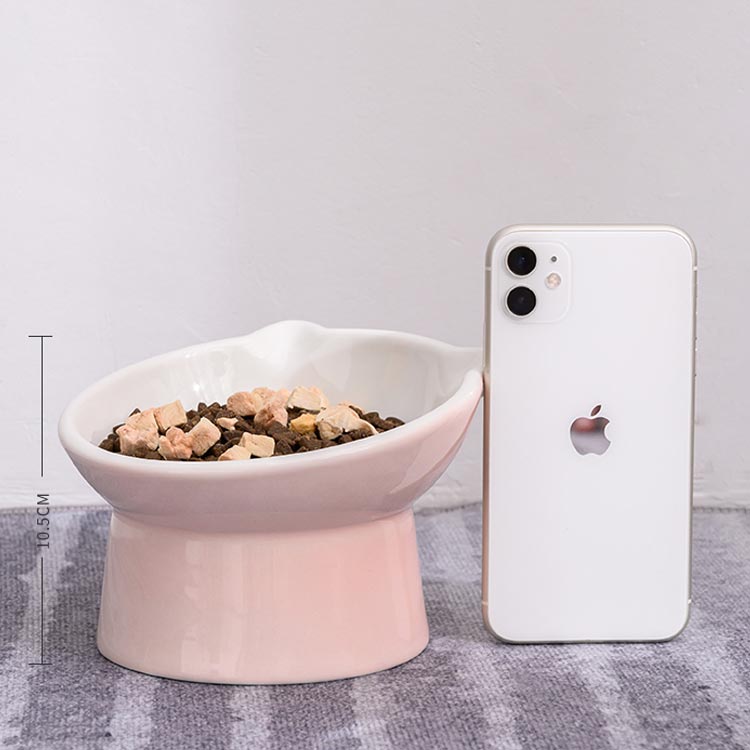 猫食器 食べやすい 陶器ボウル 傾斜 脚付フードボウル 高さ 猫 犬 えさ皿 かわいい ペット食器 ねこ 餌入れ 水入れ 犬猫用 給餌器 陶器 食器台 フードボールスタンド 猫皿 電子レンジ・食器洗浄機対応