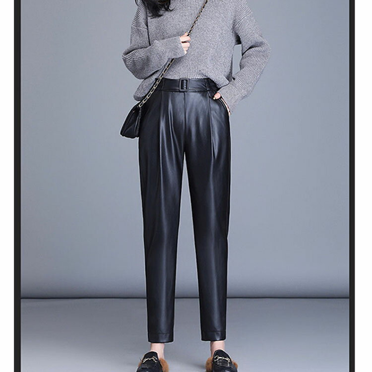 テーパードパンツ レザーパンツ サルエルパンツ レディース 春 フェイクレザー ゴムウエスト 合皮 レザー マット 秋冬 ボトムス 革パンツ ロングパンツ ハイウエスト 防風 柔らか 美脚パンツ レザーパンツ 防水 大きサイズ 30代 40代 50代 きれいめ