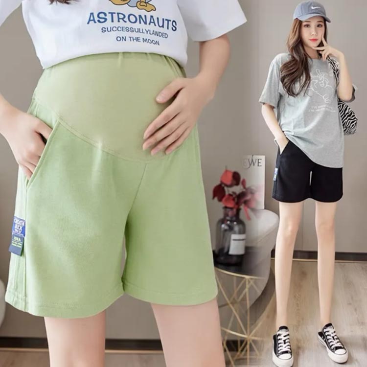マタニティ マタニティ レディース マタニティパンツ マタニティウェア ショートパンツ 妊婦服 薄手 半ズボン ズボン ゆったり スポーツ ウェア アジャスター付き スウェットパンツ ルームウェア 部屋着 5分丈 短パン ショーパン 妊娠 産前産後 らくちん 2