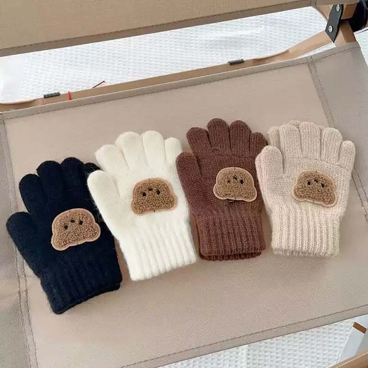 子供 手袋 女の子 寒さ対策 通園 通学 グローブ 防寒手袋 5本指手袋 暖かい手袋 キッズ ふわふわ 子ども用手袋 幼稚園 保育園 小学生 低学年 ニット手袋 保温 防寒 送料無料