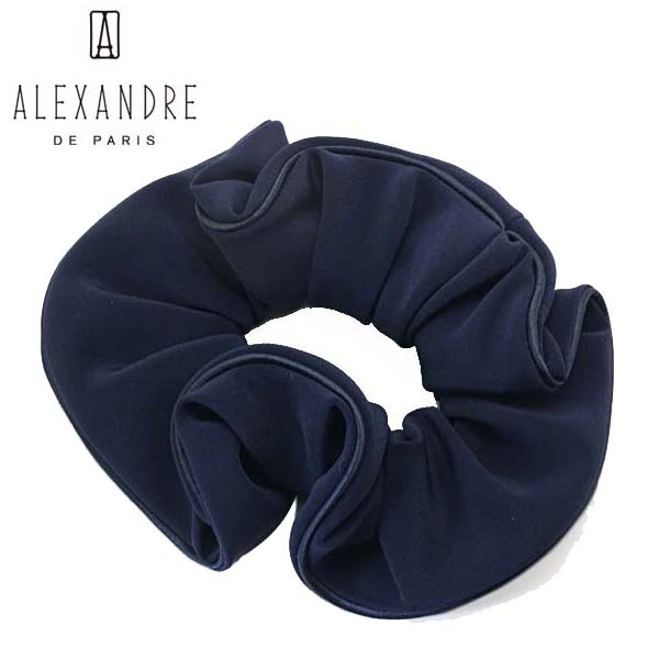 樂天商城 - アレクサンドル ドゥ パリ タイムレス シュシュ 髪飾り ネイビー ヘアゴム サテン フランス製 ALEXANDRE DE PARIS TIMELESS LE SATIN CHOUCHOU TCH-20295-GM-M 1850-5