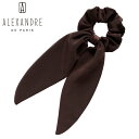 アレクサンドル ドゥ パリ アレクサンドル ドゥ パリ タイムレス シュシュ 髪飾り ブラウン フランス製 ALEXANDRE DE PARIS TIMELESS RIBON CHOUCHOU TCH-26T-A23 H-MARRON