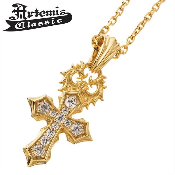 樂天商城 - 【クリーナープレゼント】アルテミスクラシック Artemis Classic タイニーパヴェクロスチャーム シルバー925/K10メッキ ネックレス 50cm チェーン付き ACP0366【2023SS Collection】