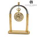 チャールズ ヒューバート CHARLES HUBERT 懐中時計 + スタンドセットモデル 42mm ポケットウォッチ オープンフェイス ゴールド 機械式 手巻...