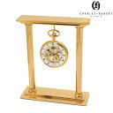 チャールズ ヒューバート CHARLES HUBERT 懐中時計 + スタンドセットモデル 42mm ポケットウォッチ オープンフェイス ゴールド 機械式 手巻...