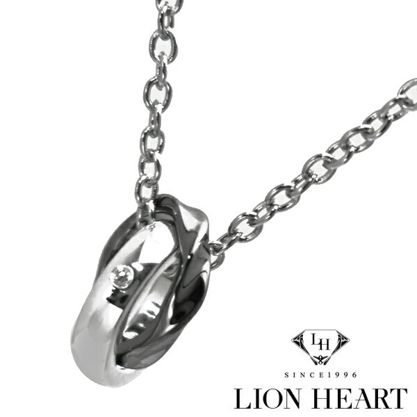 楽天Bell Field【クリーナープレゼント】 ライオンハート ネックレス ペンダント ウェーブダブルリング LION HEART メンズ シルバー925製 ブラックIP LION HEART 01NE1831BK【国内正規品】