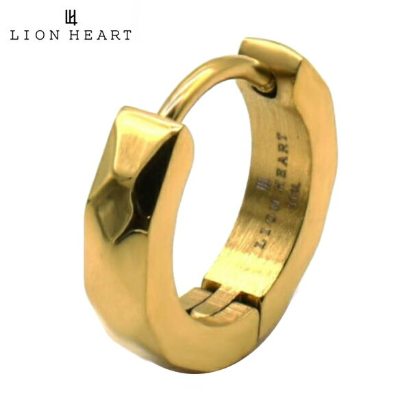 楽天Bell Fieldライオンハート LION HEART カッティング フープピアス（片耳）LH-1-エルエイチワン サージカルステンレス製 ゴールドIP 03EA0015YG【国内正規品】