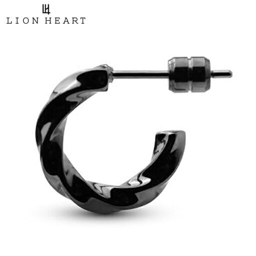 【クリーナープレゼント】ライオンハート ピアス LION HEART ツイスト G型 フープピアス サージカルステンレス ブラック 03EA010ABK【国内正規品】 【クリーナープレゼント】ライオンハート ピアス LION HEART ツイスト G型 フープピアス サージカルステンレス ブラック 03EA010ABK【国内正規品】