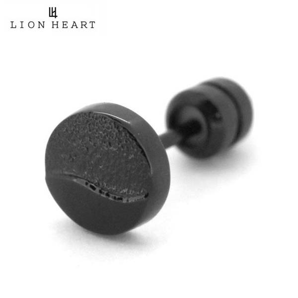 ライオンハート LION HEART LH-1 エルエイチワン “SAND”スタッズピアス （片耳）サージカルステンレス製 ブラック 03EA0205BK【国内正規品】【クリーナープレゼント】