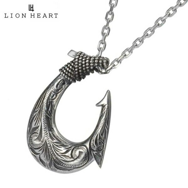 【10%OFFクーポン・ブラックフライデー】【クリーナープレゼント】 ライオンハート LION HEART LH-1 HAWAIIAN ハワイアン フィッシュフック ネックレス サージカルステンレス製 03NE064FSV【国内正規品】