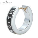 【クリーナープレゼント】ライオンハート LION HEART “for Gift”クラッチピアス(ロゴ/シルバー×ブラック) シルバー925製 1EA223A0...