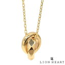 【クリーナープレゼント】 ライオンハート ネックレス ペンダント カッティング ダブルリング プチネックレス K10ゴールド 10金 LION HEART 1N...