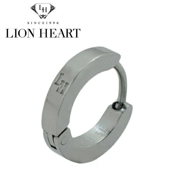 楽天Bell Fieldライオンハート LION HEART フープピアス（片耳）ステンレス製 シルバーIP LHMP006NS【国内正規品】