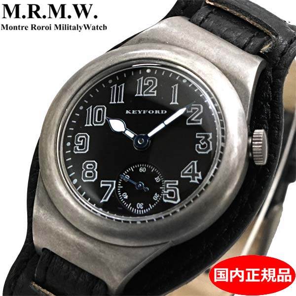 【クリーナープレゼント】 M.R.M.W. モントルロロイ トレンチドライバーズウオッチ Trench Driver's watch TRD-Bl-PLW-BL 腕時計 ブラック文字盤 ミリタリーウォッチ エルジン、ロンジン、ウォルサム等の往年の名作の復刻メーカー 日本製【国内正規品】