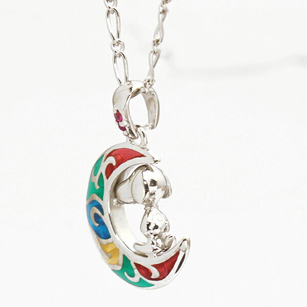 【ポリッシュクロスプレゼント】スヌーピー x セインツ ムーンスヌーピー ネックレス シルバー925 SNPY-N-03【SAINTS Design セインツ デザイン x SNOOPY】