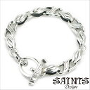 【ポリッシュクロスプレゼント】【SAINTS Design セインツ デザイン】ローレルシルバーブレスレット セインツ SSB-08【送料無料】