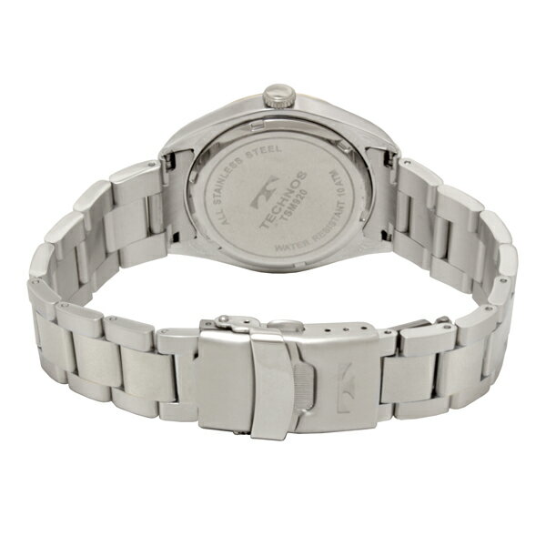 【テクノス】 TECHNOS 腕時計 メンズ ブラック文字盤 ステンレスベルト TSM920SB