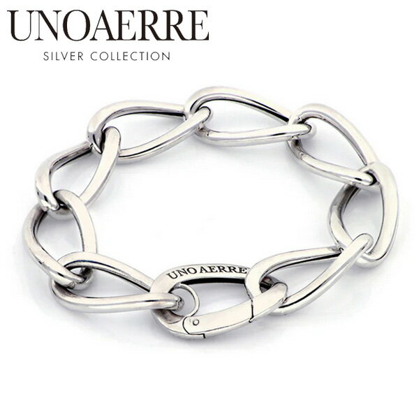 【クリーナープレゼント】UNOAERRE ウノアエレ シルバーブレスレット SILVER 925 ボリュームチェーンブレスレット メンズ レディース イタリア製...