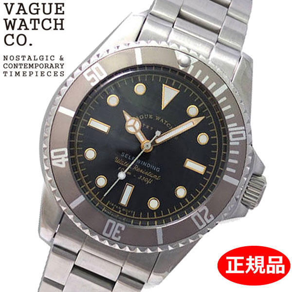 VAGUE WATCH Co. ヴァーグ ウォッチ カンパニー 腕時計 GRY FAD（グレーフェド 機械式 自動巻き オートマチック ブラック文字盤 GF-L-001