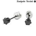 Zanipolo Terzini(ザニポロ・タルツィーニ)サージカルステンレス製ピアス ブラックジルコニア ZTE3645-BK(2個/両耳用)