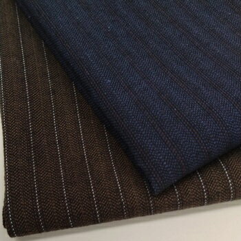Stripe - 【綿・ウール・麻 ドビー＆ストライプ生地 2色 】2個(1m)以上、50cm単位販売商品