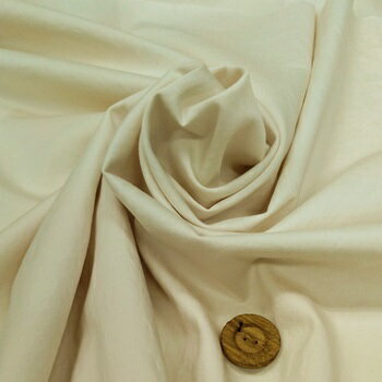 Cotton （Solid Color） - 【 綿 ストレッチ生地 アイボリー 】2個(1m)以上、50cm単位販売商品