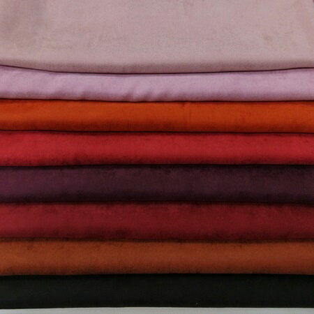【ポリエステル　エルモザ スエード生地 8色 】2個(1m)以上、50cm単位販売商品