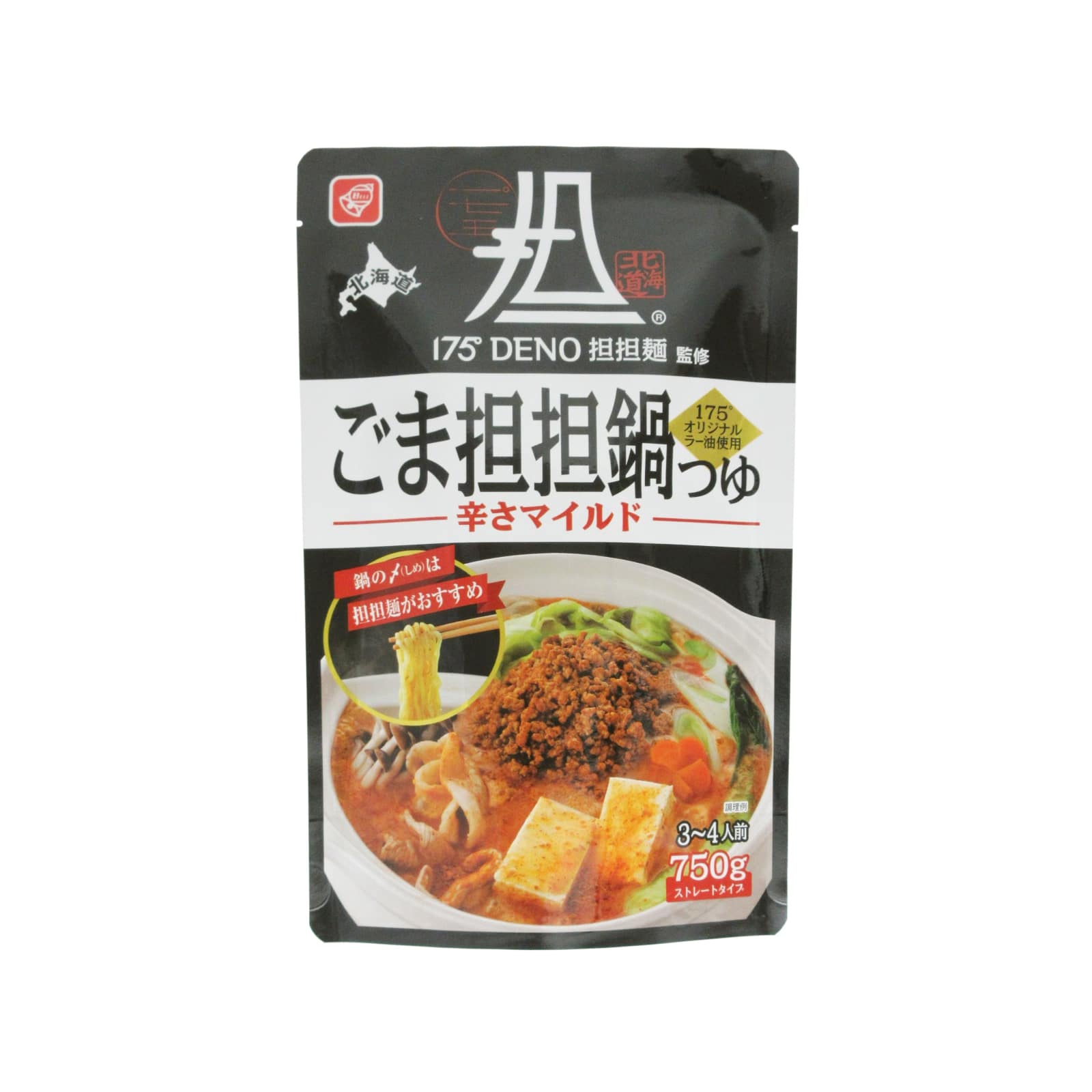 ベル食品 175°DENO担担麺監修ごま担担鍋つゆ750g【 ベル 北海道175°DENO担担?監修ごま担担 鍋の素 】