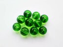 ガラス玉パーツ6mmΦ10個入(モスグリーン)丸玉中通1穴