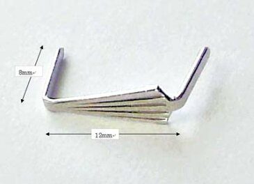 ネクタイ型ピン12mmパーツ用連結金具シルバースワロフスキー・クリスタル