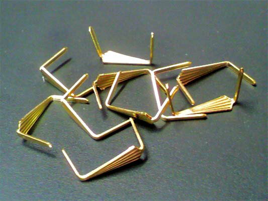 ネクタイ型ピン12mmパーツ用連結金具ゴールド10個入りスワロフスキー・クリスタル