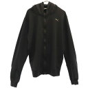 古着 PUMA プーマ ヨガ 長袖 ジップパーカー L ブラック STUDIO スポーツ トレーニング レディース 【中古】 【PD】