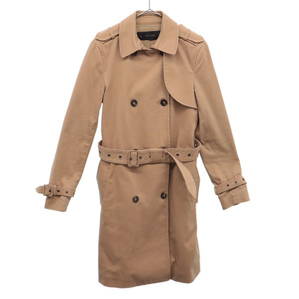 古着 ZARA BASIC ザラベーシック トレンチコート S ブラウン レディース 【中古】 【PD】