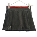 古着 アディダス adidas テニス インナーパンツ付 スコート XS ブラック×レッド レディース 【中古】