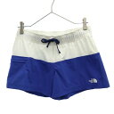 古着 THE NORTH FACE ザノースフェイス NBW41788 ランニング ショートパンツ L ホワイト×ブルー レディース 【中古】 【PD】